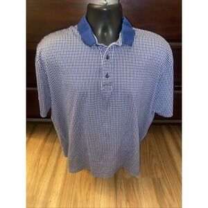 Paul & Shark Yachting Men's XXL Blue Geometric Polo Shirt 100% Cotton Italy